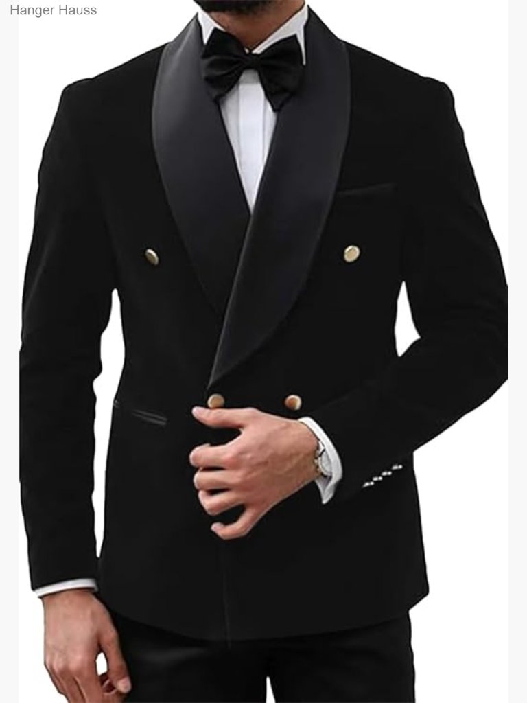 Men's Paisley Shawl Lapel Double Breasted Blazer Jacket Slim Fit Prom Tuxedo